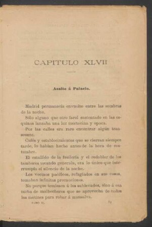 Capítulo XLVII - Asalto á Palacio.
