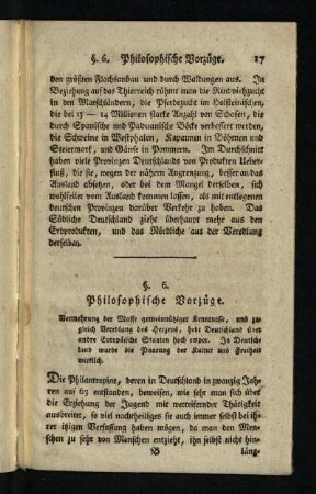 Philosophische Vorzuege: §. 6.