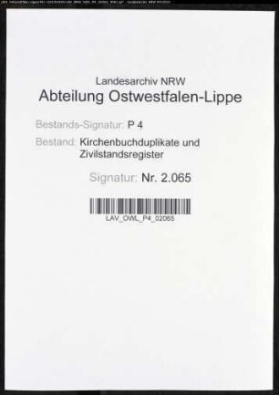 Zivilstandsregister von Meinerzhagen (GHT 1810), Band 3. (Gemeinde: Meinerzhagen, Kreis Altena)
