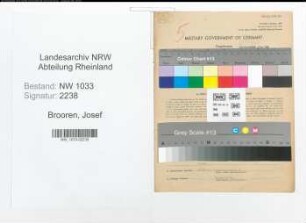 Entnazifizierung Josef Brooren , geb. 26.07.1892 (Landwirt)