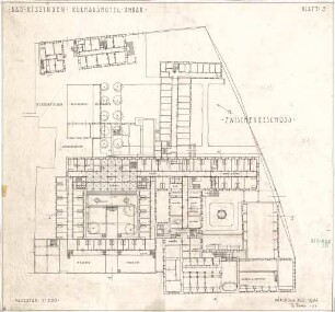 Fischer, Theodor; Bad Kissingen; Kurhaus-Hotel - Grundriss Zwischengeschoss
