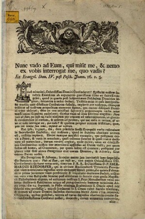 Haud miranimi, Colendissimi Domini Confoederati ! Epistolae nostrae funebris exordium ab argumento gravissimae illius ...