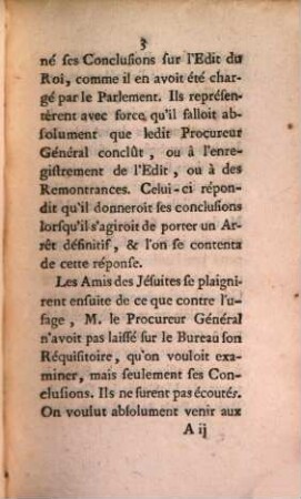 Relation de ce qui s'est passé au parlement d'Aix, dans l'affaire des Jesuites, depuis le 6. Mars 1762