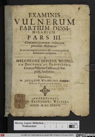 Continens eventum vulnerum partium Abdominis