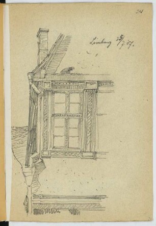 Wohnhaus, Limburg: Detail (aus: Skizzen- und Fotoalbum 23)