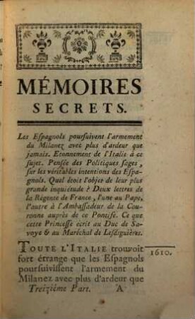 Mémoires Secrets, Tirés Des Archives Des Souverains De L'Europe Depuis Le Regne De Henri IV.. 13