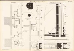 Einfahrtstor mit Schlupftür: Ansichten, Schnitte Details 1:1 (aus: Musterzeichnungen f. d. Ausbau v. Gefängnissen in Preußen, bearb.im Ministerium d. öffentl. Arbeit, 1912)