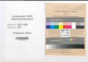 Entnazifizierung Maria Knappertz , geb. 30.12.1922 ()