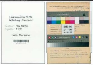 Entnazifizierung Marianne Lohn , geb. 27.03.1920 ()