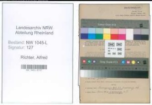 Entnazifizierung Alfred Richter , geb. 09.09.1901 (Justizangestellter)