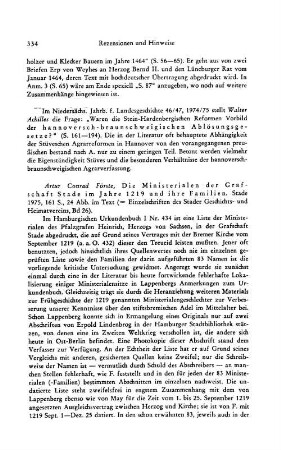 Förste, Artur Conrad :: Die Ministerialen der Grafschaft Stade im Jahre 1219 und ihre Familien, (Einzelschriften des Stader Geschichts- und Heimatvereins, 26) : Stade, Stader Geschichts- und Heimatverein, 1975