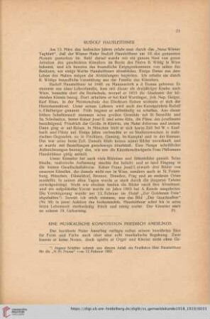 Eine musikalische Komposition Friedrich Amerlings