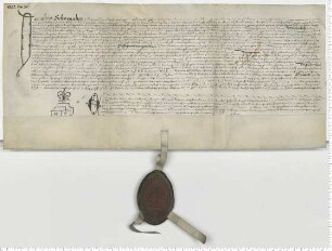 Propst Jacob Schomaker transsumiert die entsprechende Präsentation für eine Vikarie am Grabes Altar zu St. Johannis und nimmt die Investitur vor. Notar Nicolaus Steman [lat].