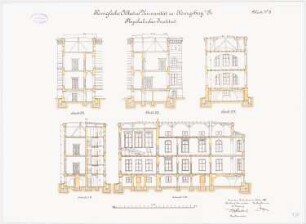 Physikalisches Institut der Albertus-Universität Königsberg: Querschnitte 1:100
