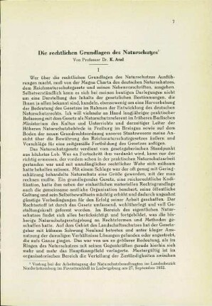 Die rechtlichen Grundlagen des Naturschutzes