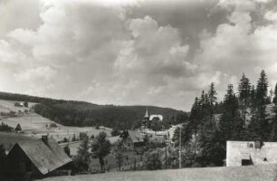 Rehefeld (Altenberg-Rehefeld-Zaunhaus). Oberer Ortsteil mit ehem. Königlichem Jagdschloß