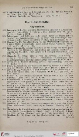 Die Hansestädte (Nr. 1963 - 2389)
