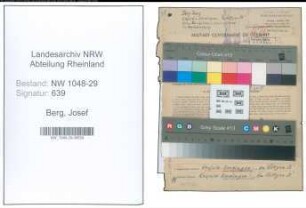 Entnazifizierung Josef Berg , geb. 22.02.1890 (Beamter)