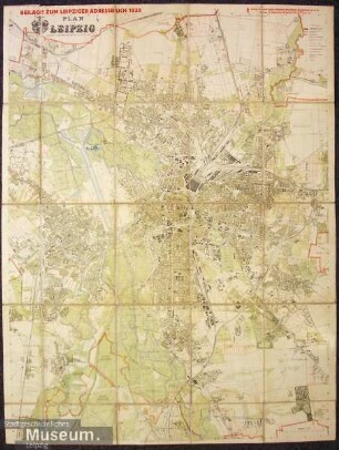 Plan von Leipzig; Beilage: Zum Leipziger Adressbuch 1930
