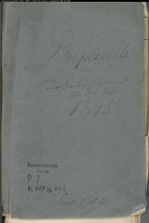 Kirchenbuchduplikate der Stadt- und Landgemeinde Ibbenbüren und den Gemeinden Brochterbeck, Halverde, Ibbenbüren, Mettingen, Recke und Schale, Kreis Tecklenburg (GHT 1845). (Gemeinde: Ibbenbüren)