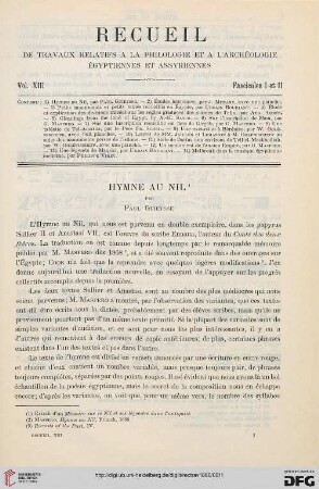 13: Hymne au Nil