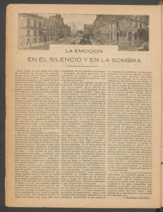 La emoción en el silencio y en la sombra