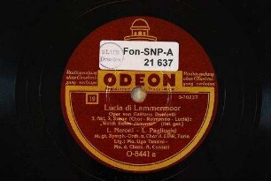 Lucia di Lammermoor : 3. Akt, 2. Szene (Chor - Raimondo - Lucia): "Welch tiefen Jammer" / von Gaetano Donizetti
