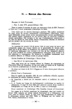 247-248, 3. Revue des Revues