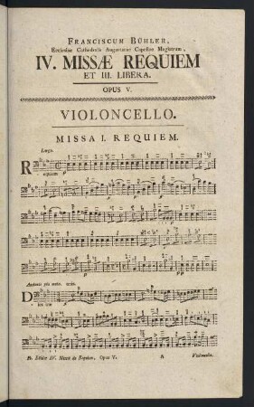 1-4, Missa I Requiem - Violoncello