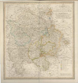 Charte von den Königlich Preussischen Provinzen Westphalen, Cleve-Berg und Niederrhein, dem Kurfürstenthume Hessen, Grossherzogthume Hessen, dem Herzogthume Nassau, Fürstenthume Waldeck und dem Gebiete der freien Stadt Frankfurt