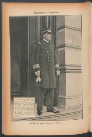 Capitán de navío Enrique G. Fliess - [Retrato] : Transeúntes conocidos