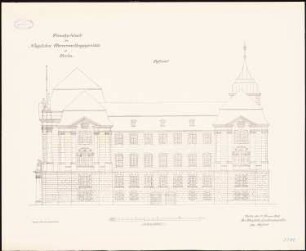 Oberverwaltungsgericht, Berlin-Charlottenburg: Ostansicht 1:100