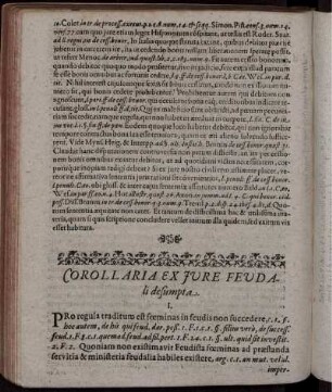 Corollaria Ex Iure Feudali desumpta