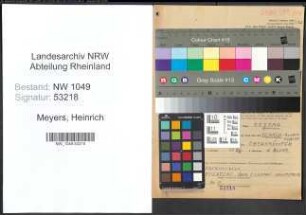 Entnazifizierung Heinrich Meyers , geb. 19.02.1899 (Gutsverwalter)