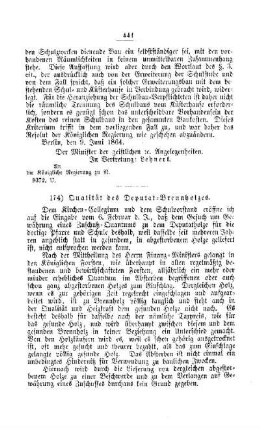 Qualität des Deputat-Brennholzes : [IV. Elementarschulwesen]