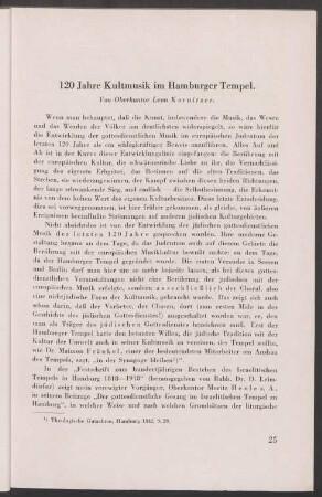120 Jahre Kultmusik im Hamburger Tempel