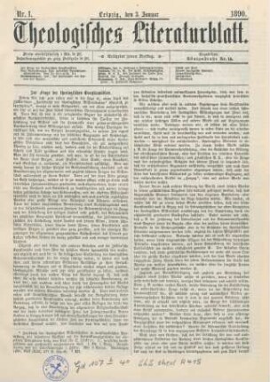 1-4 Zur Frage der theologischen Encyklopädien