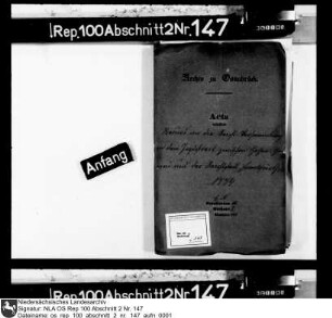 Rekurs an die Reichsversammlung in dem Jagdstreit zwischen Hessen-Hanau und der Reichsstadt Frankfurt