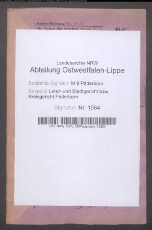 Erblasser: Rempe, Bernard; Erblasser: Rempe, Anna Maria, geb. Werner: