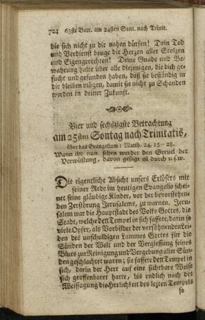 Vier und sechszigste Betrachtung am 25sten Sontag nach Trinitatis, [...]