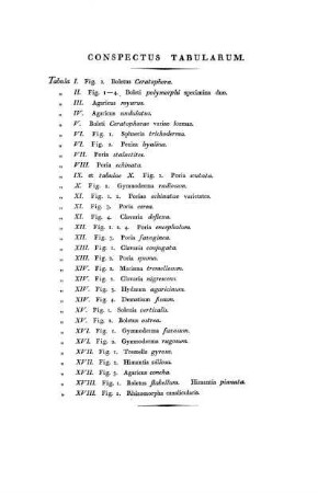 CONSPECTUS TABULARUM.
