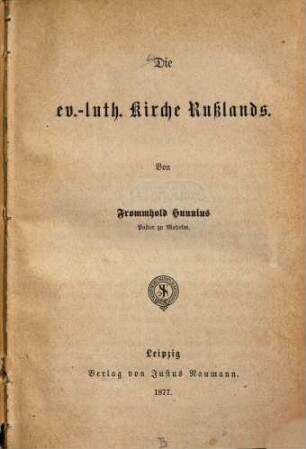 Die ev.-luth. Kirche Russlands