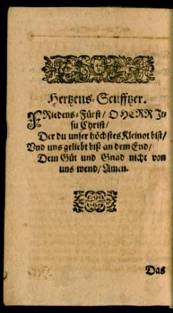 Hertzens-Seufftzer
