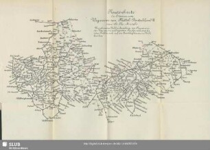 Routenkarte der Strassen zum Wegweiser von Mittel-Deutschland II