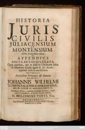 Historia Juris Civilis Juliacensium Et Montensium