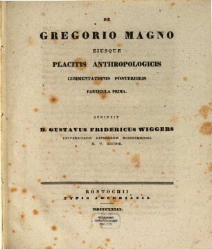 De Gregorio Magno eiusque placitis anthropologicis commentatio ..., 2,1