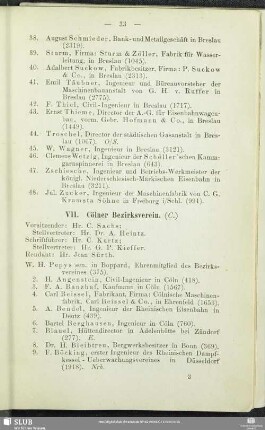 VII. Cölner Bezirksverein.