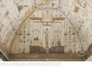 Groteskendekoration, Schmalseite mit Darstellung der Minerva