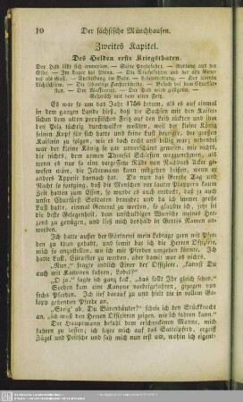 Zweites Kapitel. Des Helden erste Kriegsthaten