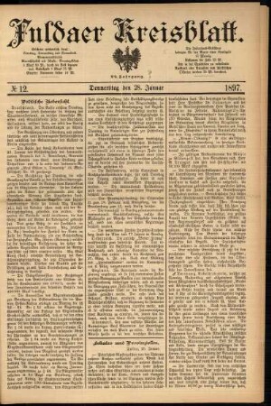 Ausgabe vom Donnerstag, den 28. Januar 1897.